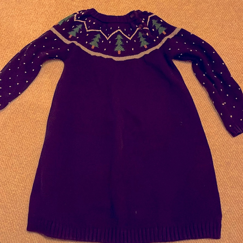 Hanna Andersson Holiday Sweater Dress - Size 3T
